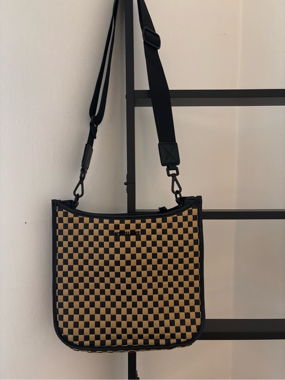MZ Wallace checker black and tan crossbody